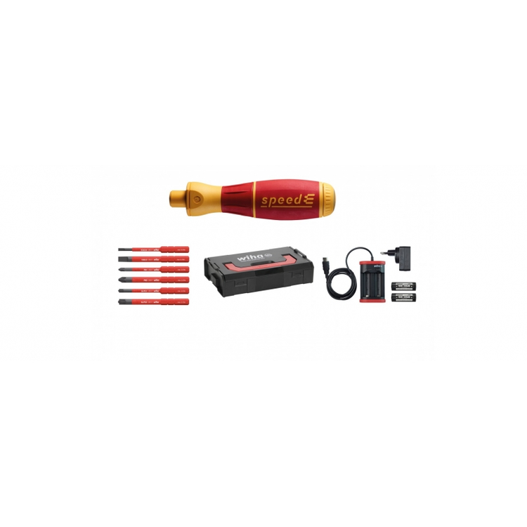 Batteriskruvmejselsats SpeedE 1000V VDE, 10 delar