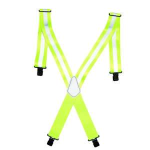 Hängsle Hi-Vis gul varsel/reflex, bred nylon/resår