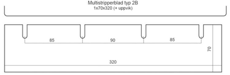 Multistripperblad typ 2B