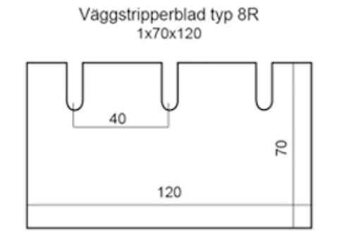 Väggstripperblad typ 8R