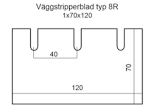 Väggstripperblad typ 8R