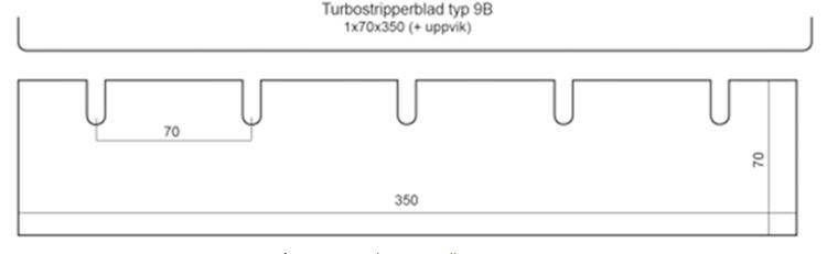 Turbostripperblad typ 9B