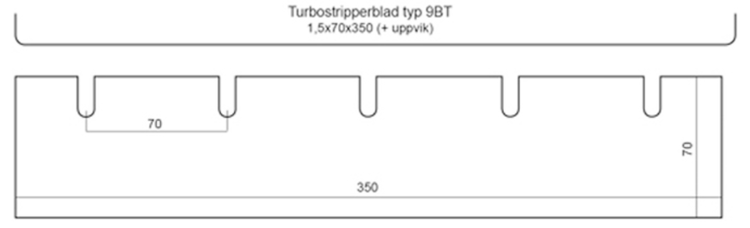 Turbostripperblad typ 9BT