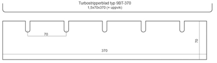 Turbostripperblad typ 9BT-370