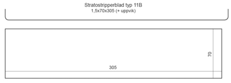Stratostripperblad typ 11B