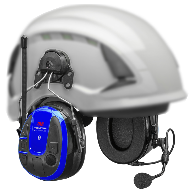 Headset Peltor WS Alert XPI med mobil applikation - hjälmfäste