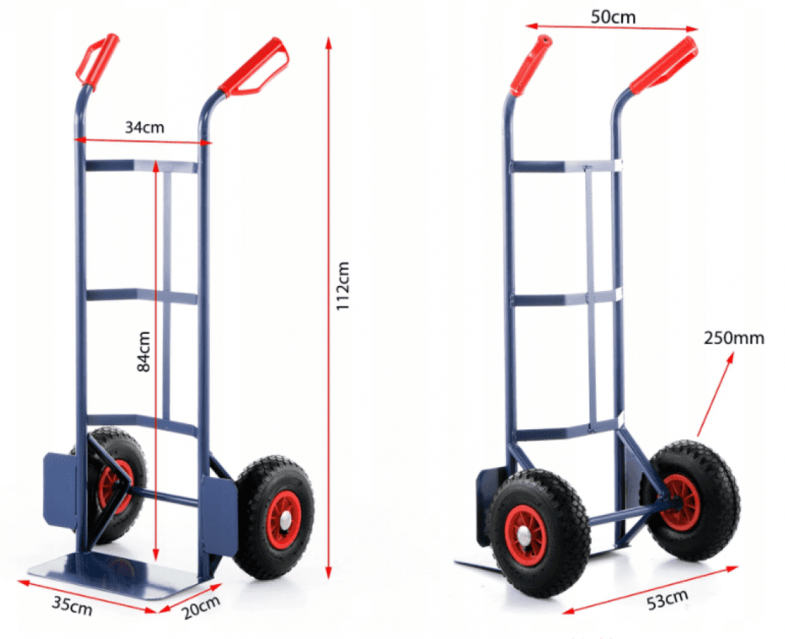 Transportkärra, hopfällbar, stål,