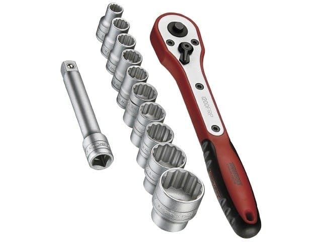 HYLSNYCKELSATS MED SPÄRRSKAFT 1/4" 13 DELAR 4-13MM, TENG TOOLS