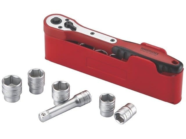 HYLSNYCKELSATS MED SPÄRRSKAFT 1/4" 13 DELAR 4-13MM, TENG TOOLS