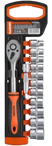 3 delars Hylsnyckelsats 1/4" Harden