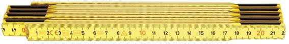 Meterstock,  Hultafors Trä, Gul, 2m-3 mm tjocklek 10 st