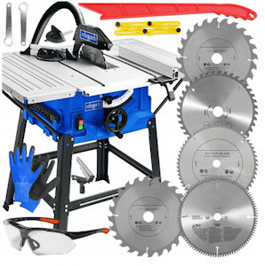 Bordcirkelsåg 2000W 250mm 30mm, 230V med 5 sågklingor, underrede, tillbehör , HS100S SCHEPPACH