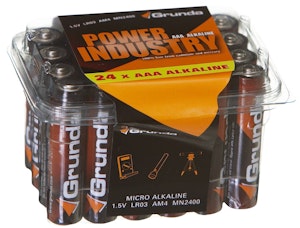 BATTERI GRUNDA INDUSTRIPACK LR03 AAA 1,5V