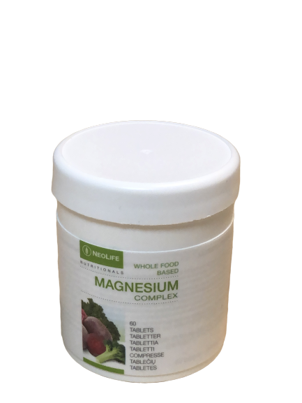 Magnesium Complex. Spelar en viktig roll i normala kroppsfunktioner och är nödvändigt för över 700 biokemiska reaktioner i kroppen. Neo Life Magnesium Complex ger 300 mg magnesium per två tabletter.