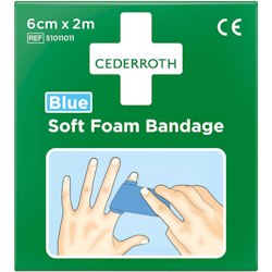 Soft Foam Bandage Blue 2 m