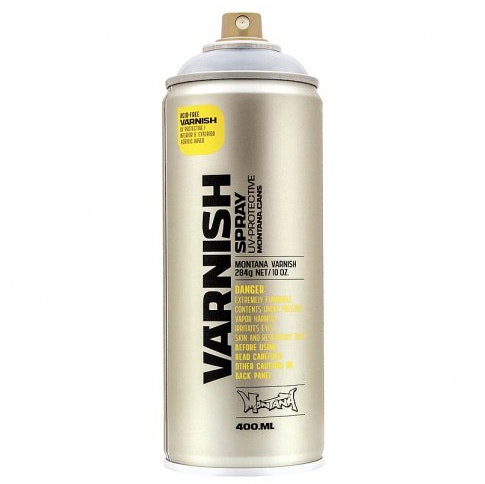 MONTANA™ Varnish - Spraylack 400ml - GLOSS (blank) - PAINTED PIECES  Webbutik med stort utbud färg och DIY- dekorprodukter.