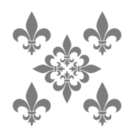 Autentico Schablon - Fleur de Lis Pattern (S) No:1 ca 30x30cm