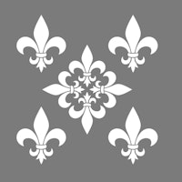 Autentico Schablon - Fleur de Lis Pattern (S) No:1 ca 30x30cm