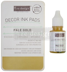 Design with Prima® - Stämpeldyna + färg 10ml - PALE GOLD