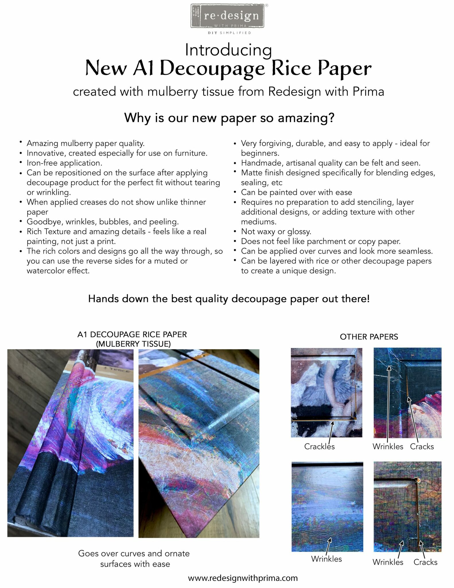 DECOUPAGE - Re Design - A1 Tissue Paper