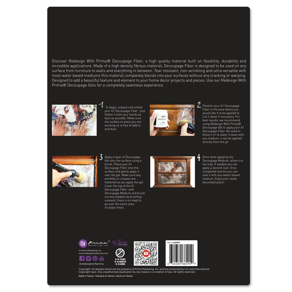 DECOPUPAGEPAPPER - A1 Decoupage Fiber Paper - Archival Notes