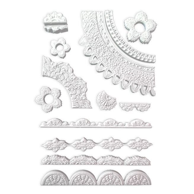 GJUTFORM - Stamperia Silikonform - CORNERS & ORNAMENTS