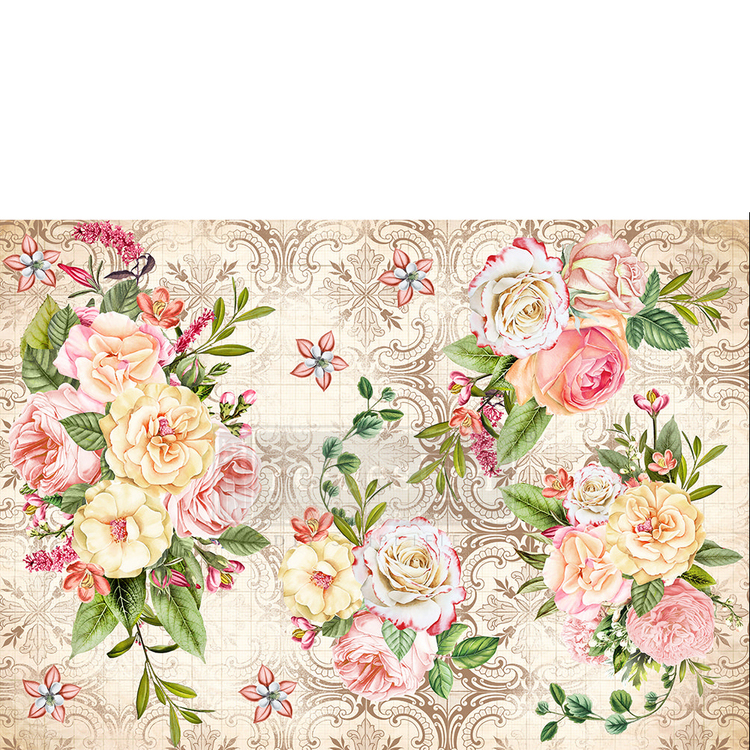 Re Design Rice Paper - Amiable Rose Garden 29x41cm