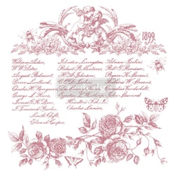 Re Design Dekorstämpel - Floral Script 30x30cm