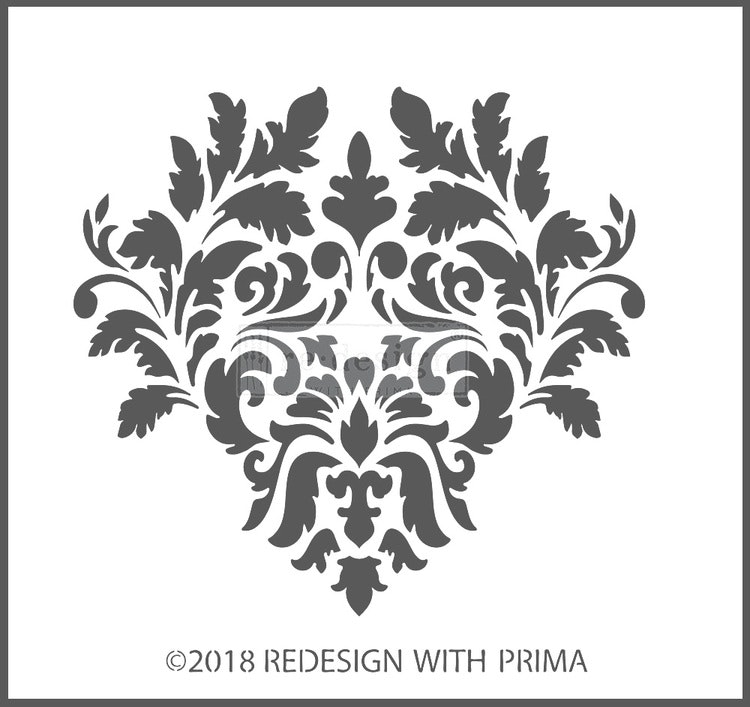 Re Design Schablon - 3D Schablon Giovanna Flourish  ca 56x56cm