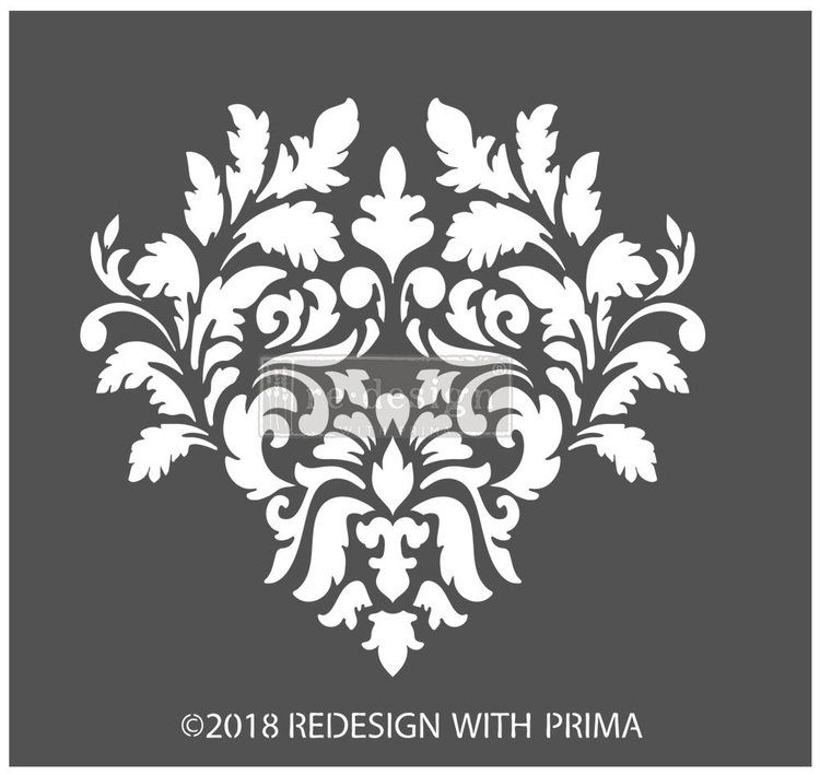 Re Design Schablon - 3D Schablon Giovanna Flourish  ca 56x56cm