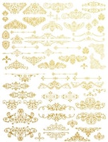 Re Design Décor Transfers® - Gilded Ornate Flourishes ca 43x58cm