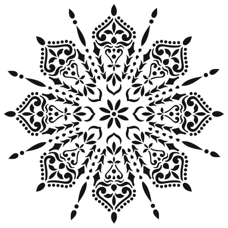 SCHABLONER - Posh Chalk Stencil - Spider Mandala
