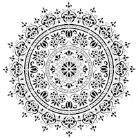 Posh Chalk® Schablon - WoodUMandala 30x30cm