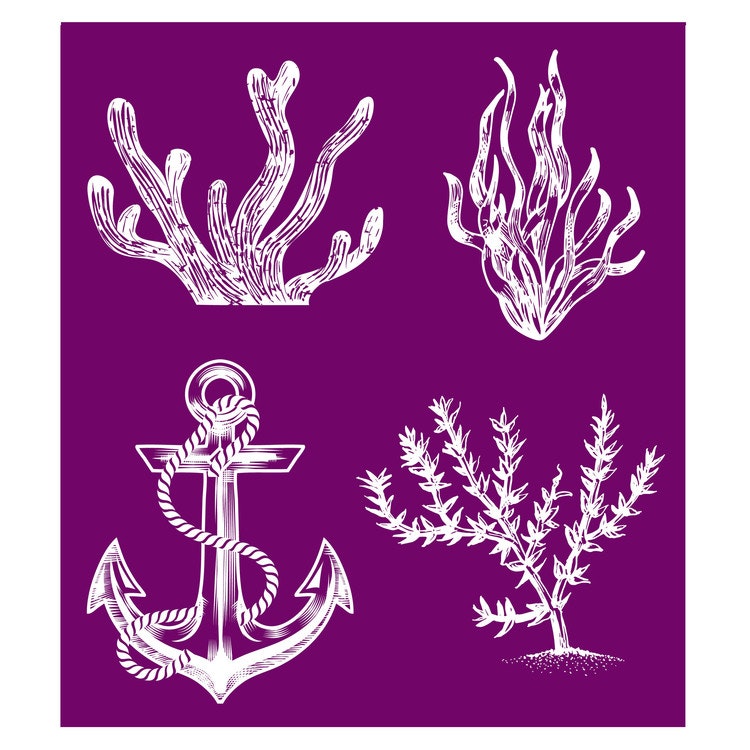 BELLES & WHISTLES - Silk Screen Stencil  - Nautical