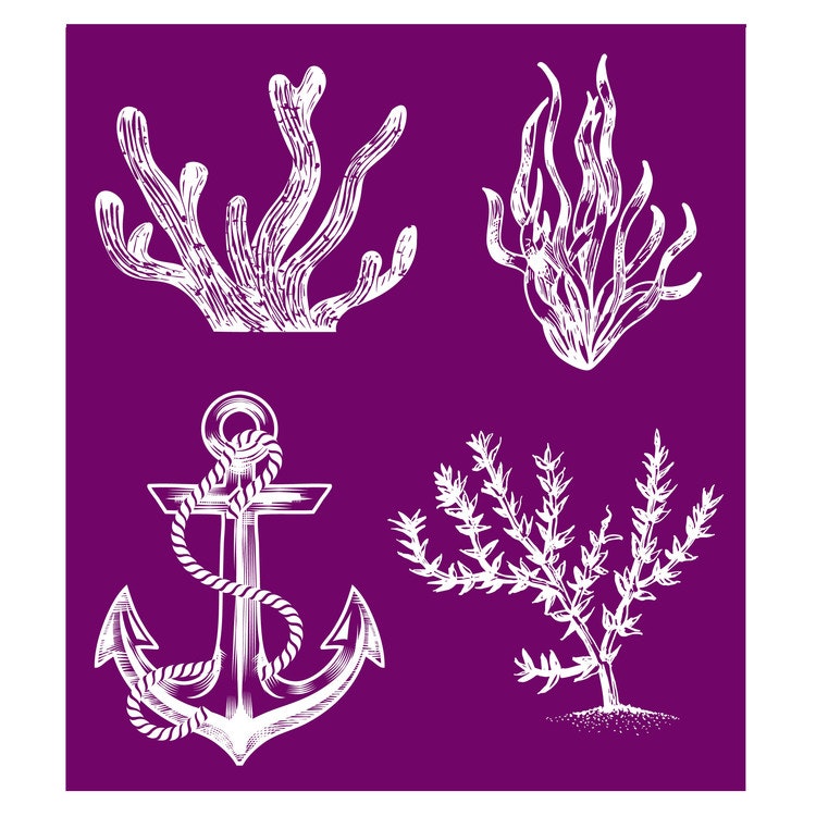 BELLES & WHISTLES - Silk Screen Stencil  - Nautical