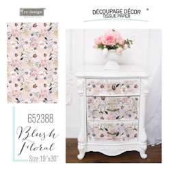 Re Design Tissue Paper - Blush Floral 48x76cm