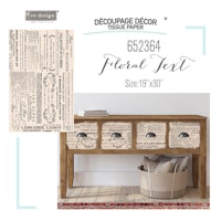 Re Design Tissue Paper - Floral Text 48x76cm