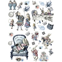 Belles and Whistles Transfer - Alice in Wonderland ca 61x81cm