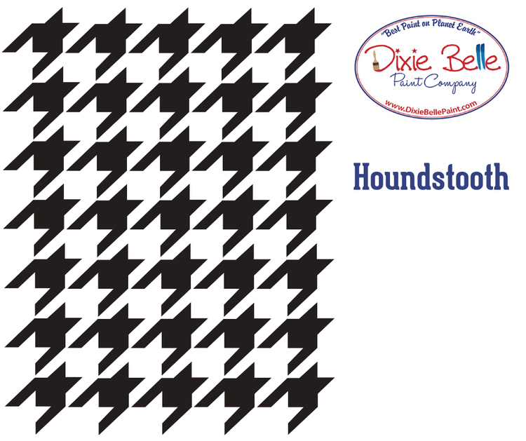 Belles and Whistles Schablon - Houndstooth ca 40x50cm