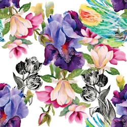 COLORFUL FLORALS - Belles and Whistles Rice Papers: 3st ark à ca 30x32cm