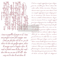 Re Design Dekorstämpel - Vintage Script 30x30cm