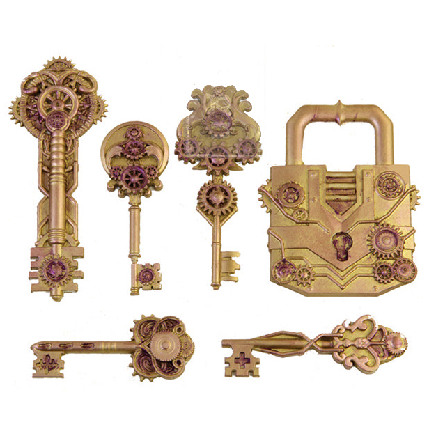 ReDesign Decor Mould - Silikonform - Mechanical Lock & Key