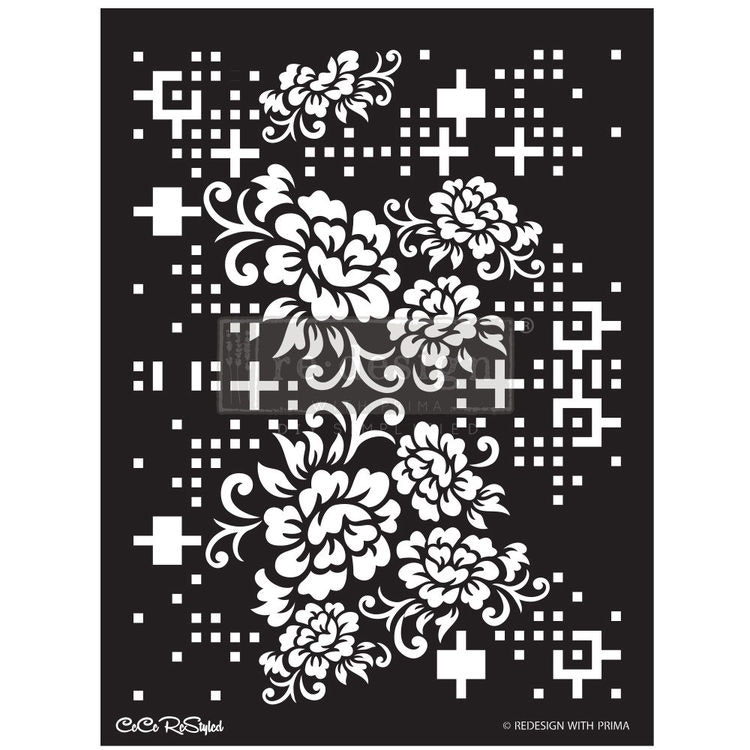 SCHABLON - Re Design Stencils - CECE Floral Matrix