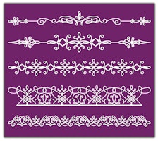 Belles and Whistles - Silk Screen Stencils - DELICATE LACE - 3st ca 20x25cm