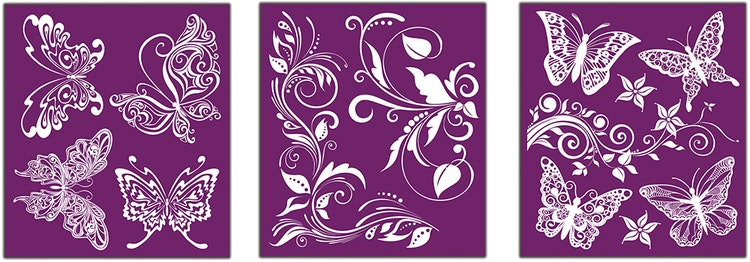 SHABLONER - Belles and Whistles - Silk Screen Stencils - BUTTERFLIES