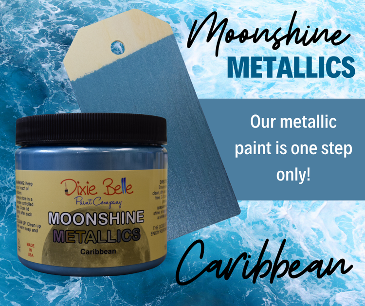 Metallfärg - Dixie Belle Moonshine Metallic Paint - Caribbean