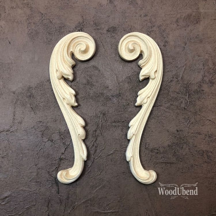 WoodUbend® 1723 Decorative Scrolls Pair mått 20x5cm