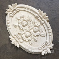 WoodUbend® 2097 Flower Plaque, mått 20x14.5cm