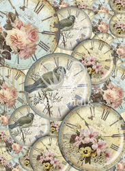 Posh Chalk® SPRING TIME - A3 Deluxe Decoupage Paper ca 30x42cm