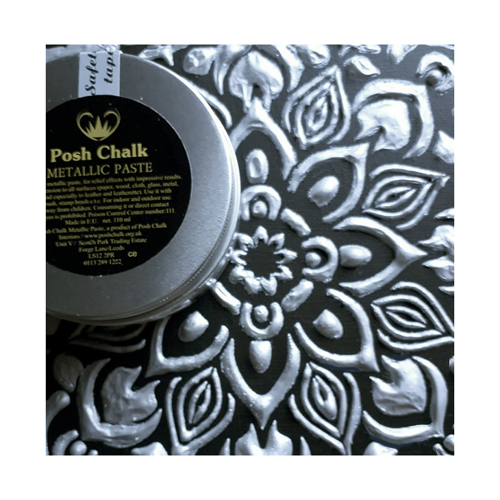EMBOSSINGPASTA - Posh Chalk Metallic Paste - PEARL SILVER